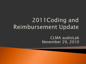 2011Coding and Reimbursement Update