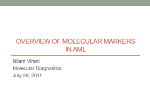 Overview of Molecular Markers in AML