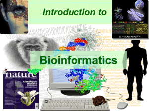 Introduction to Bioinformatics LECTURE 7