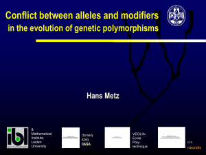 Conflict between alleles and modifiers in the evolution of