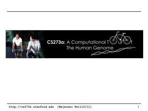Non-coding RNAs (Gill) - CS273a - A computational tour of the