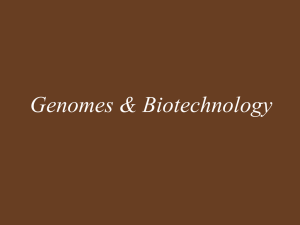 Genomes & Biotechnology