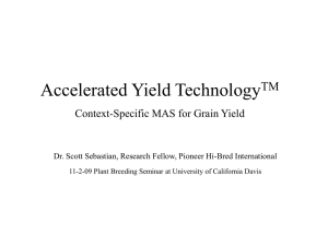 Accelerated Yield Technology: Context-Specific