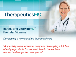 TherapeuticsMD vitaMedMD presentation 3.20 ppt