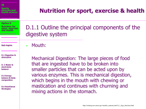 Nutrition for sport, exercise & health