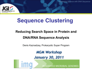 7. Sequence Clustering - Microbial Genome Program