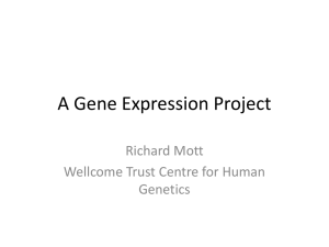 GeneExpression - Wellcome Trust Centre for Human Genetics