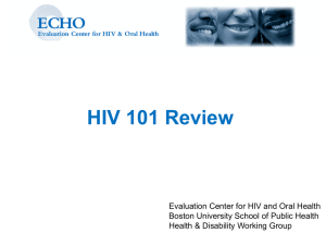 HIV 101 Powerpoint presentation - Peer Education & Evaluation