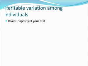 Chapter 5 DNA and heritable variation among humans