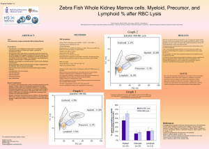Zebra Fish Whole Kidney Marrow cells. Myeloid