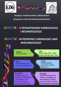 genetika u pedijatrijskoj kardiologiji i reumatologiji