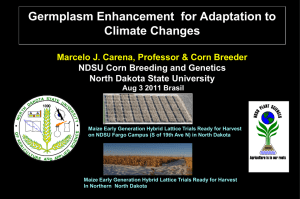 Germplasm Enhancement for Adaptation to Climate