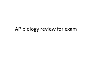 AP biology review for exam
