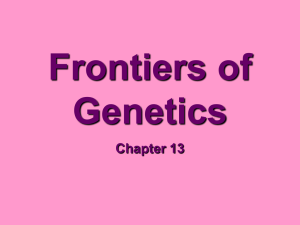 frontiers of genetics chap13