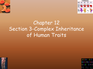 Chapter 12 Section 3-Codominance in Humans
