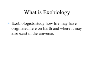6/1/13 Exobiology - Biology at Technion