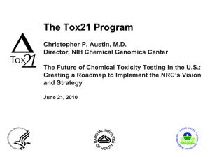 Austin`s Presentation June 2010 - Chemical Toxicity Testing: The US