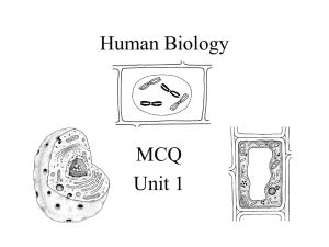 Human MCQ unit 1 - charlestonbiology