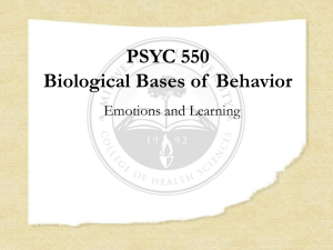PSYC550 Emotions and Memory