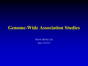 Genome-Wide Association Studies Xiaole Shirley Liu Stat 115/215