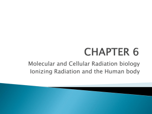 hapter 6 Molecular and Cellular Radiation Biology