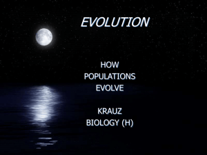 how populations evolve