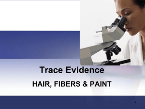 Ch 8 – Hairs, Fibers, and Paint