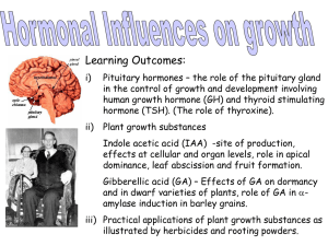d) Hormonal influences on growth