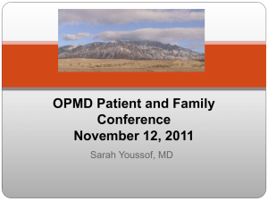 OPMD Patient and Family Conference November