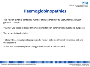 Haemoglobinopathies - National Genetics Education Centre