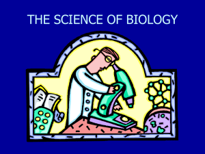 THE SCIENCE OF BIOLOGY - Akron Central Schools