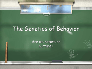 PowerPoint Presentation - The Genetics of Behavior