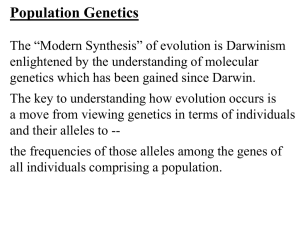 Population genetics and microevolution