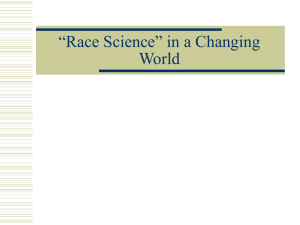 “Race Science” in a Changing World