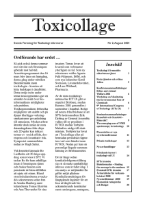 Nr 2, 2001 - SFT – Svensk Förening för Toxikologi