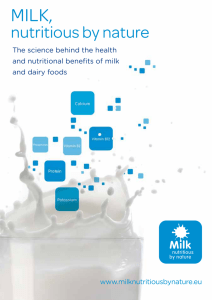 Milk, Nutritious by Nature