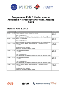 Course programme - Genetics and Cell Biology