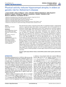 Physical activity reduces hippocampal atrophy in elders at genetic