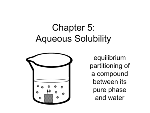 Chapter 5: Aqueous Solubility