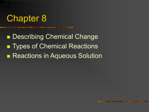 Chapter 8 Chemical Reactions - SchoolWorld an Edline Solution