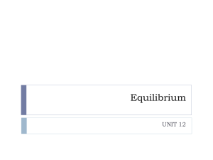 Unit 12 - Equilibrium