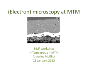 (Electron) microscopy at MTM