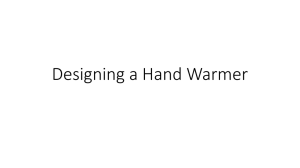 Designing a Hand Warmer - christine