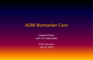 ADNI Biomarker Core