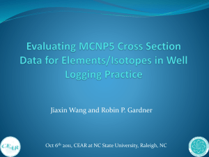 MCNP5 Data for Well Logging