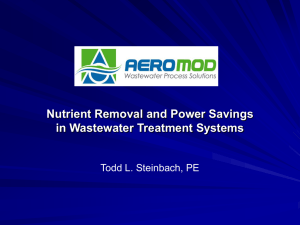 Nutrient Removal and Power Savings in Wastewater Treatment