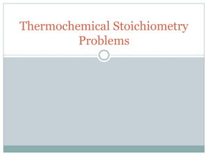 Thermochemical Stoichiometry Problems