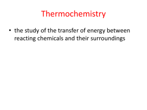 Introduction to Thermochemistry