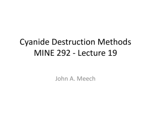 Cyanide Destruction Methods