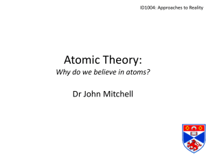 Atomic Theory - University of St Andrews